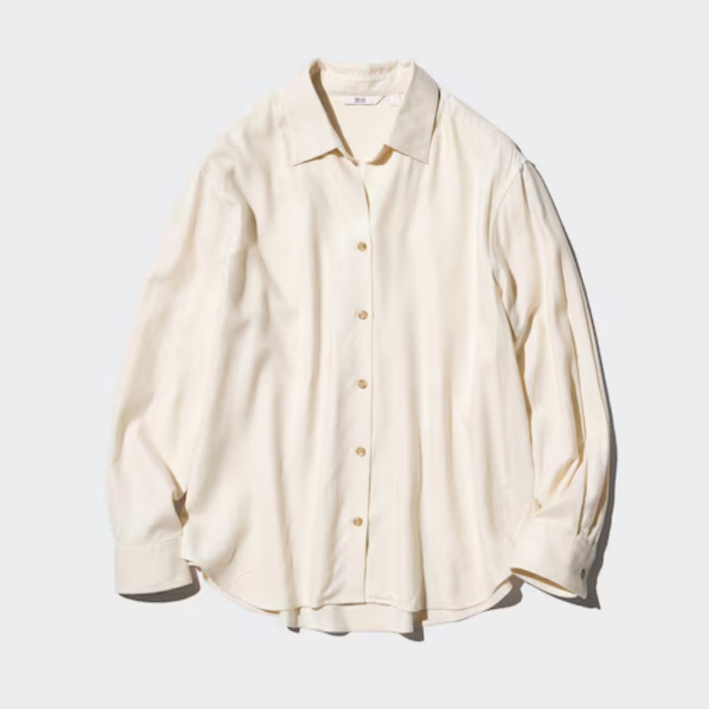 Uniqlo Cream Button Down Shirt